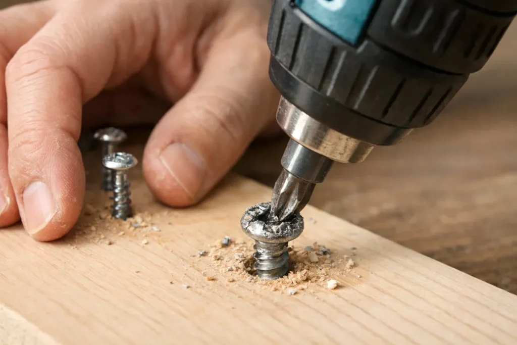 電動ドライバー初心者の失敗1｜ねじをなめる