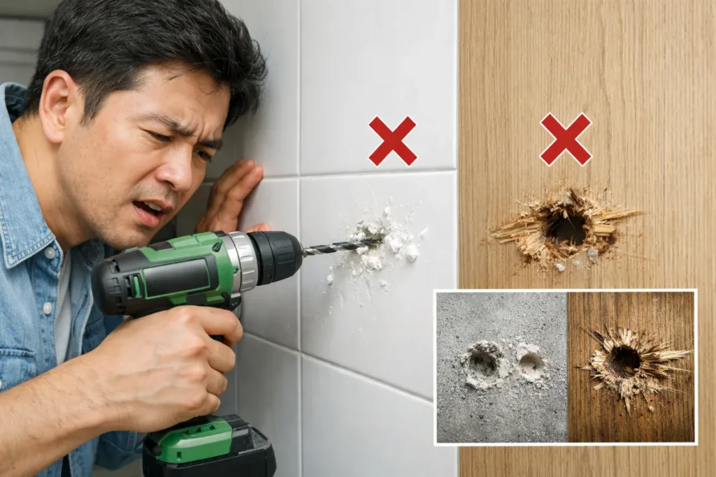 電動ドライバー初心者の失敗6｜穴あけできる条件を知らない