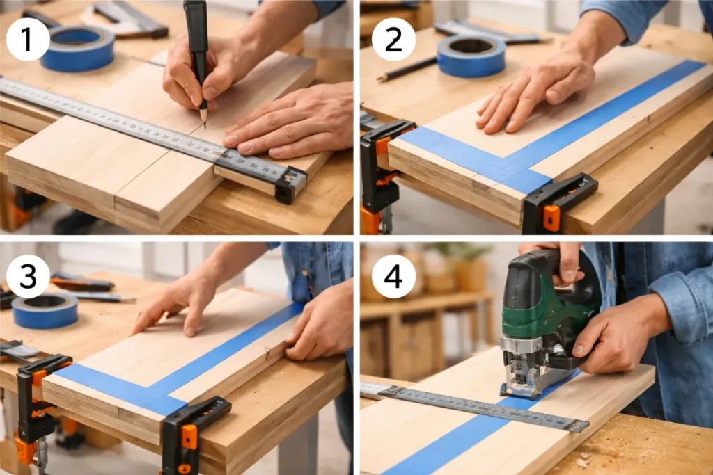 ジグソーでまっすぐ切るコツを作業手順で解説