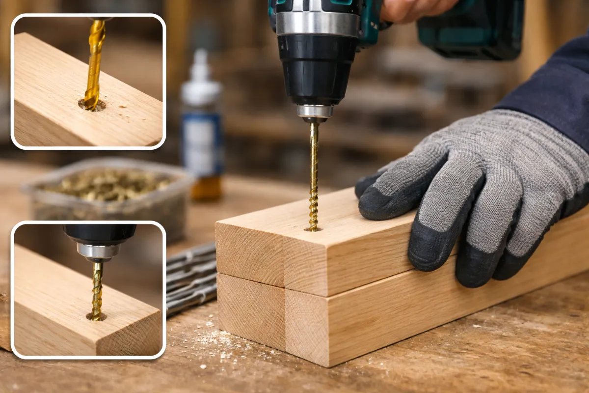 木材に穴をあけても割れない方法！失敗しない下穴とビス止めのコツ