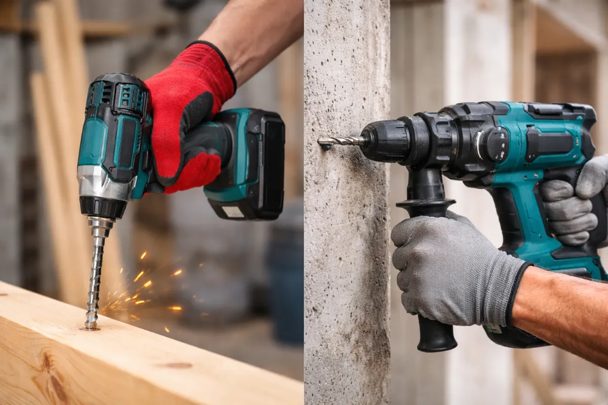インパクトドライバーとハンマードリルの違いを初心者向けにわかりやすく解説