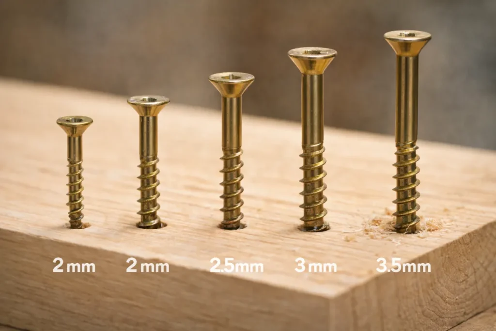 木ねじの下穴サイズの目安