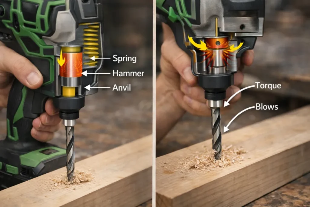 インパクトドライバーで穴あけできる理由と仕組み