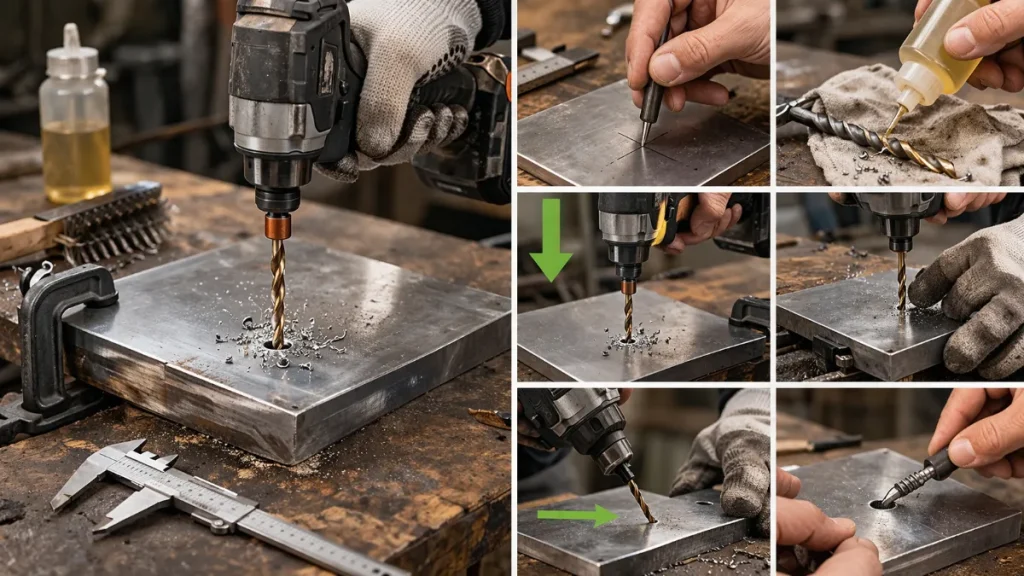 インパクトドライバーで金属に穴あけするときの注意点